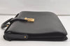 Authentic Louis Vuitton Epi Serviette Fermoir Briefcase M54352 Black LV 3557K