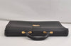 Authentic Louis Vuitton Epi Serviette Fermoir Briefcase M54352 Black LV 3557K