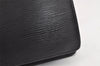 Authentic Louis Vuitton Epi Serviette Fermoir Briefcase M54352 Black LV 3557K