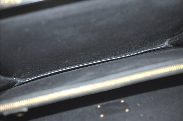 Authentic Louis Vuitton Epi Serviette Fermoir Briefcase M54352 Black LV 3557K