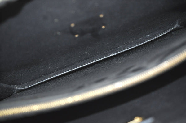 Authentic Louis Vuitton Epi Serviette Fermoir Briefcase M54352 Black LV 3557K