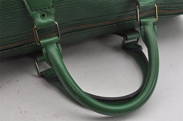 Authentic Louis Vuitton Epi Speedy 35 Hand Boston Bag Green M42994 LV 3558K