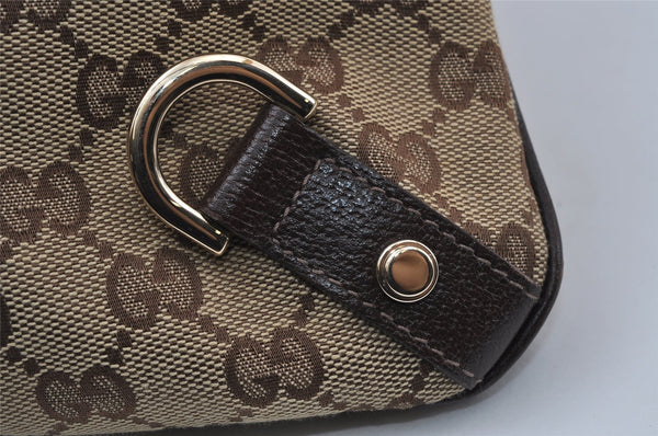 Authentic GUCCI Abbey Shoulder Cross Bag GG Canvas Leather 131326 Brown 3559I