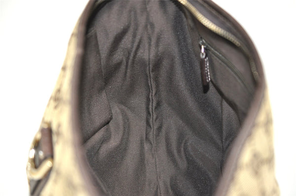 Authentic GUCCI Abbey Shoulder Cross Bag GG Canvas Leather 131326 Brown 3559I