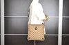 Authentic GUCCI Abbey Shoulder Cross Bag GG Canvas Leather 131326 Brown 3559I