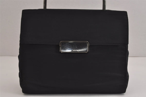 Authentic PRADA Vintage Nylon Tessuto Hand Bag Purse Black 3559J