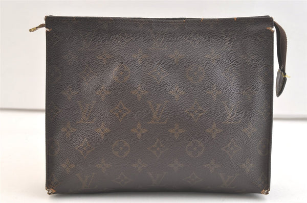 Authentic Louis Vuitton Monogram Poche Toilette 26 M47542 Cosmetics Pouch 3559K
