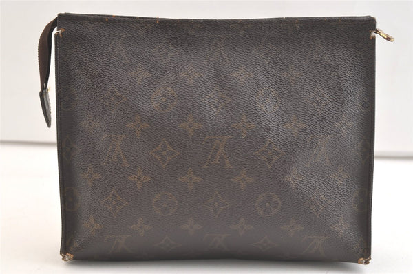 Authentic Louis Vuitton Monogram Poche Toilette 26 M47542 Cosmetics Pouch 3559K