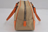 Authentic PRADA CANAPA + CINGHI Canvas Leather Hand Bag BL0044 Beige 3560J