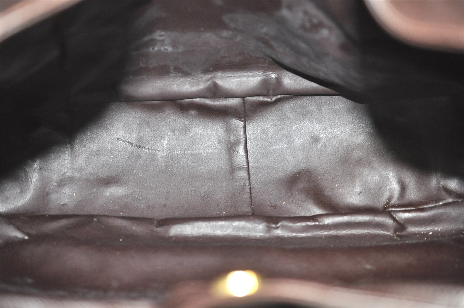 Authentic GUCCI Vintage Bamboo 2Way Shoulder Tote Bag Leather Brown 3561I