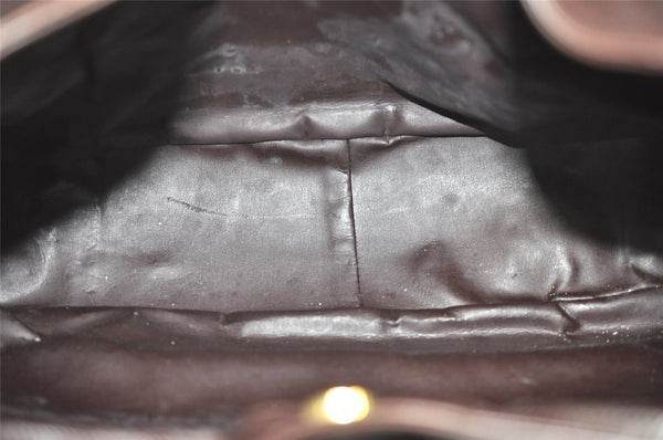 Authentic GUCCI Vintage Bamboo 2Way Shoulder Tote Bag Leather Brown 3561I