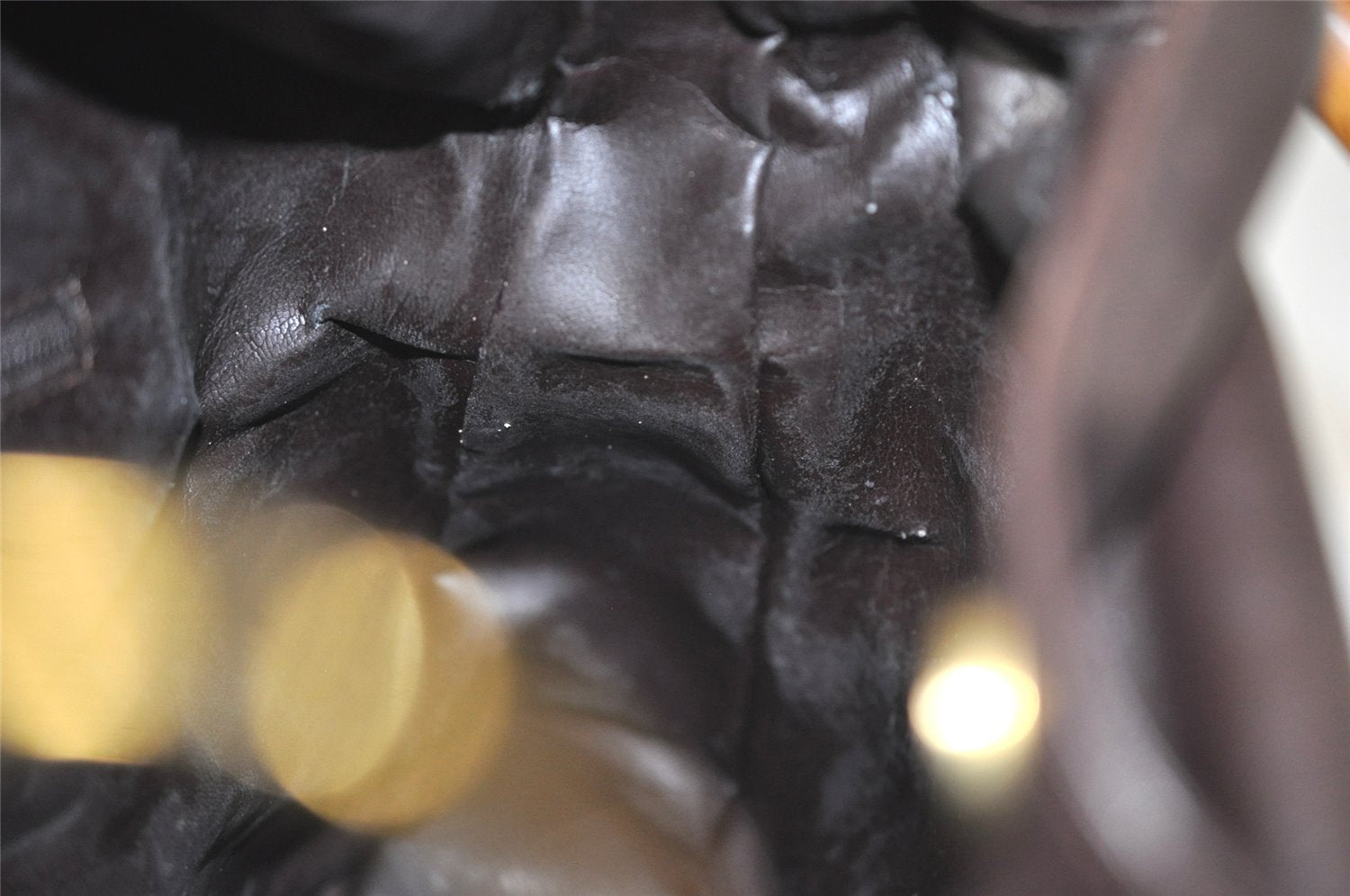 Authentic GUCCI Vintage Bamboo 2Way Shoulder Tote Bag Leather Brown 3561I