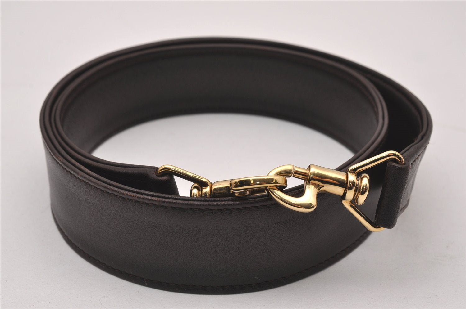 Authentic GUCCI Vintage Bamboo 2Way Shoulder Tote Bag Leather Brown 3561I