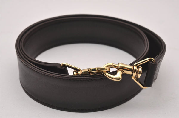 Authentic GUCCI Vintage Bamboo 2Way Shoulder Tote Bag Leather Brown 3561I