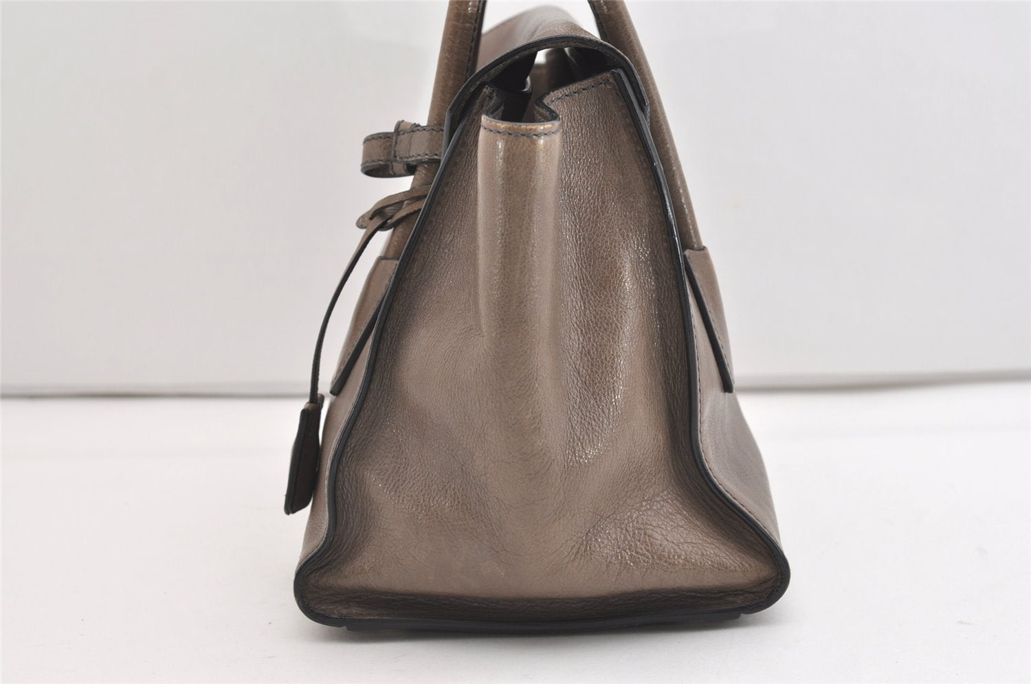 Authentic PRADA Glace Calf Leather Nappa 2Way Tote Bag BN2665 Brown 3561J