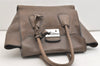 Authentic PRADA Glace Calf Leather Nappa 2Way Tote Bag BN2665 Brown 3561J