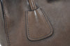 Authentic PRADA Glace Calf Leather Nappa 2Way Tote Bag BN2665 Brown 3561J