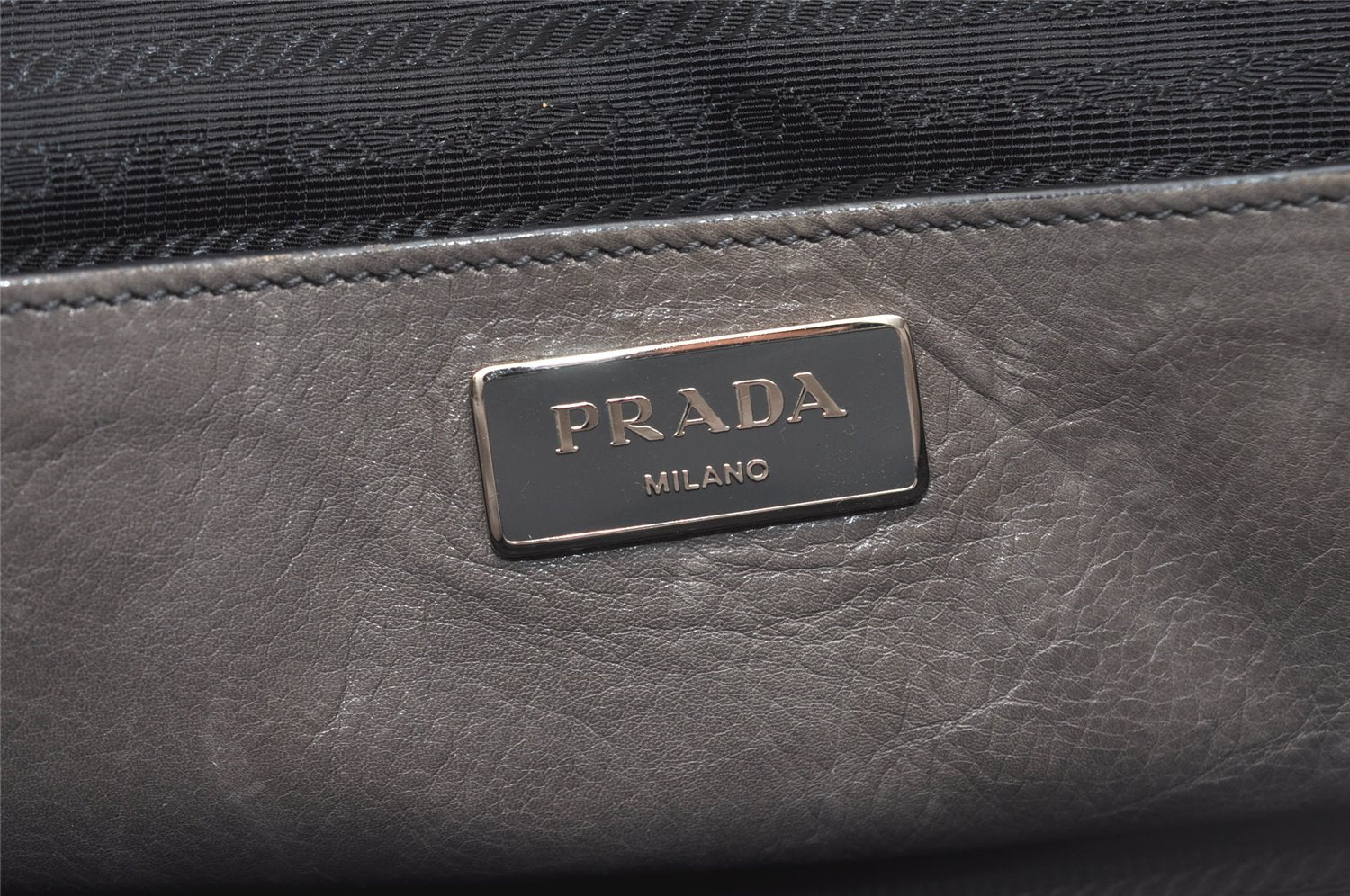 Authentic PRADA Glace Calf Leather Nappa 2Way Tote Bag BN2665 Brown 3561J