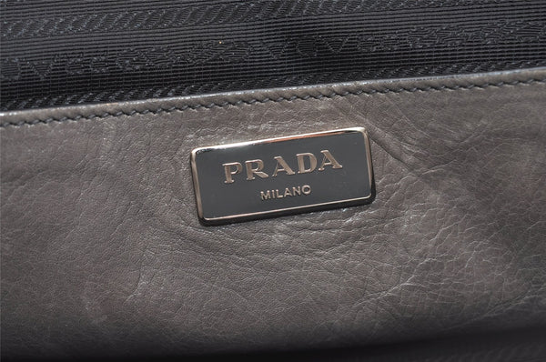Authentic PRADA Glace Calf Leather Nappa 2Way Tote Bag BN2665 Brown 3561J