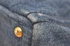 Authentic PRADA Canapa M Denim Tote Hand Bag Blue 3562J