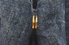 Authentic PRADA Canapa M Denim Tote Hand Bag Blue 3562J