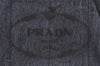 Authentic PRADA Canapa M Denim Tote Hand Bag Blue 3562J