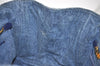 Authentic PRADA Canapa M Denim Tote Hand Bag Blue 3562J