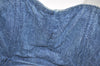 Authentic PRADA Canapa M Denim Tote Hand Bag Blue 3562J