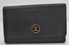 Authentic CHANEL Caviar Skin CoCo Button 6 Hooks Key Case Purse Black 3562K