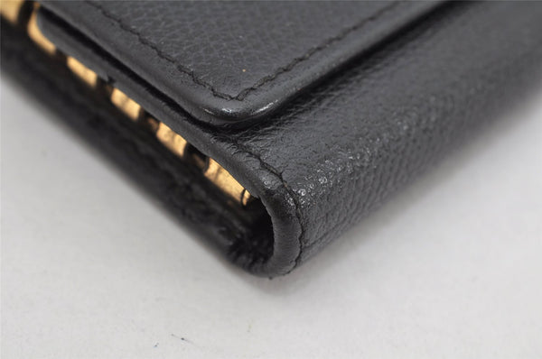 Authentic CHANEL Caviar Skin CoCo Button 6 Hooks Key Case Purse Black 3562K