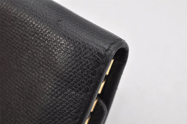 Authentic CHANEL Caviar Skin CoCo Button 6 Hooks Key Case Purse Black 3562K