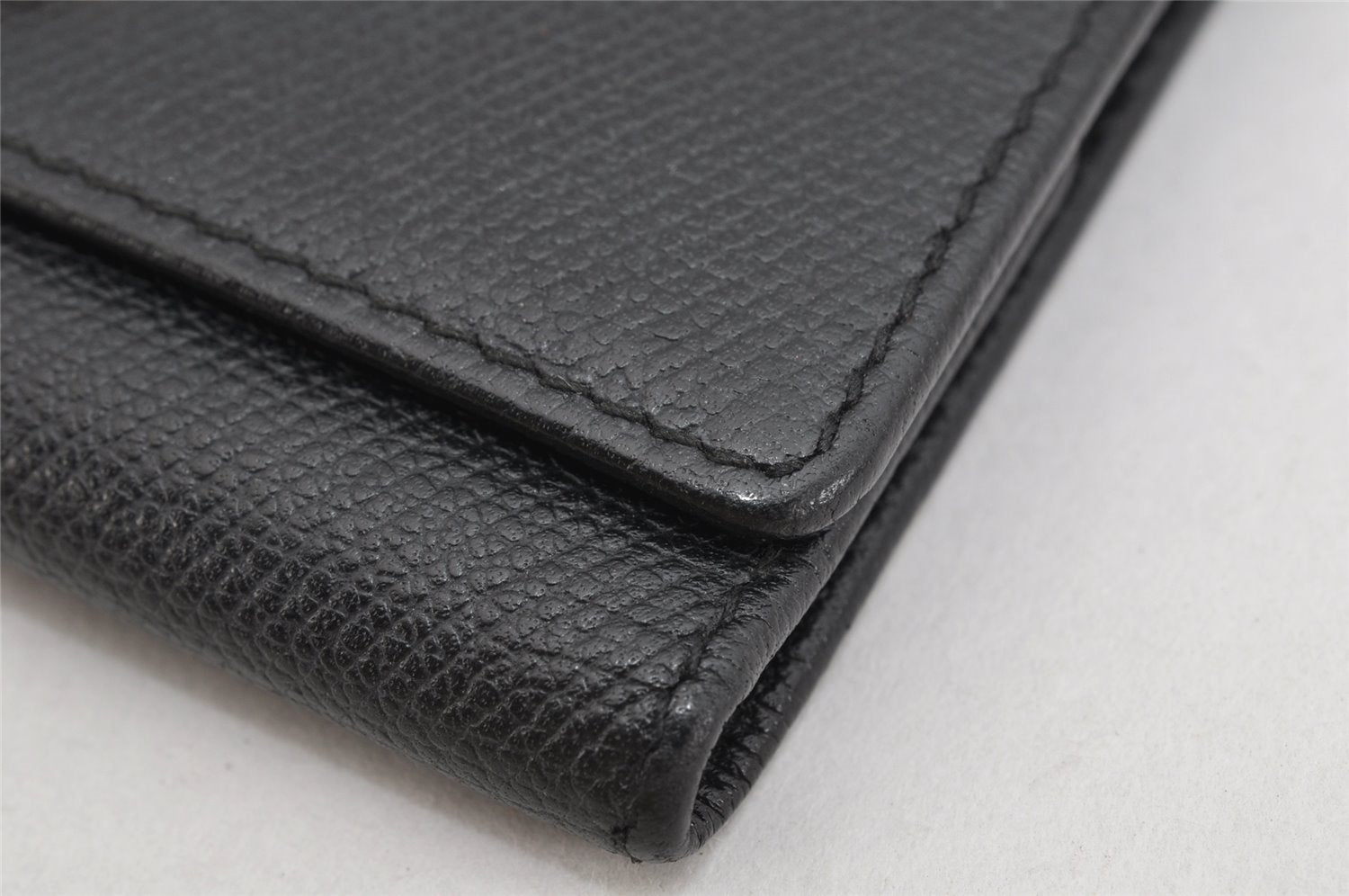 Authentic CHANEL Caviar Skin CoCo Button 6 Hooks Key Case Purse Black 3562K