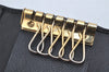 Authentic CHANEL Caviar Skin CoCo Button 6 Hooks Key Case Purse Black 3562K