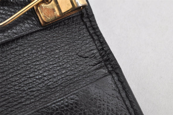 Authentic CHANEL Caviar Skin CoCo Button 6 Hooks Key Case Purse Black 3562K