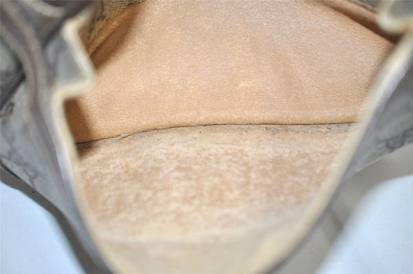 Authentic GUCCI Vintage Shoulder Cross Body Bag GG PVC Leather Purse Brown 3564I