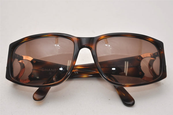 Authentic CHANEL Sunglasses Tortoise Shell CC Logos Plastic 02461 Brown 3564J