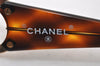 Authentic CHANEL Sunglasses Tortoise Shell CC Logos Plastic 02461 Brown 3564J