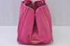 Authentic PRADA M Vintage Canvas 2Way Shoulder Hand Tote Bag Pink 3565I