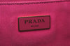 Authentic PRADA M Vintage Canvas 2Way Shoulder Hand Tote Bag Pink 3565I