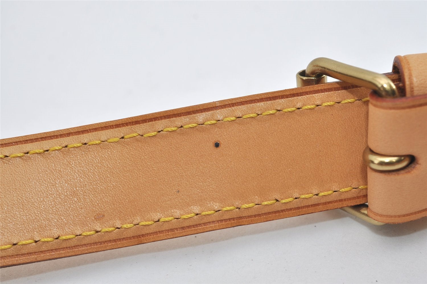 Authentic Louis Vuitton Leather Shoulder Strap Beige 39-46.1