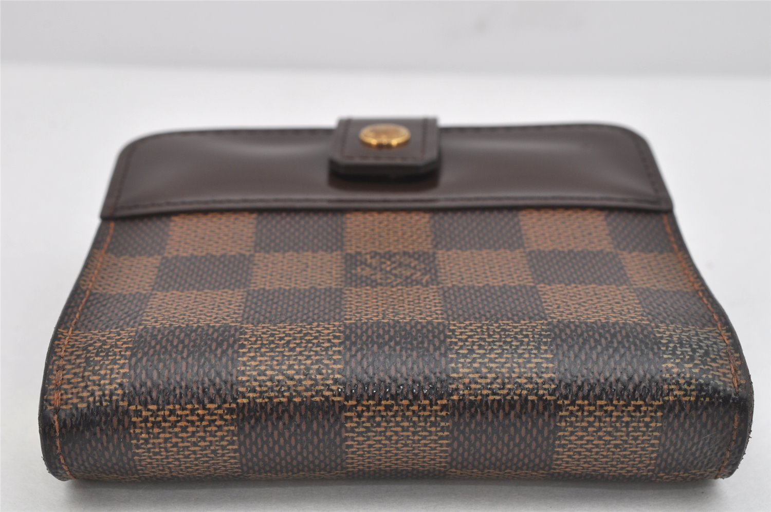 Authentic Louis Vuitton Damier Compact Zip Bifold Wallet Purse N61668 LV 3568K