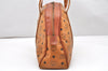 Authentic MCM Vintage Visetos Leather Shoulder Boston Bag Brown 3570K