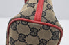 Authentic GUCCI Hand Bag Pouch Purse GG Canvas Leather 0391103 Black 3571I
