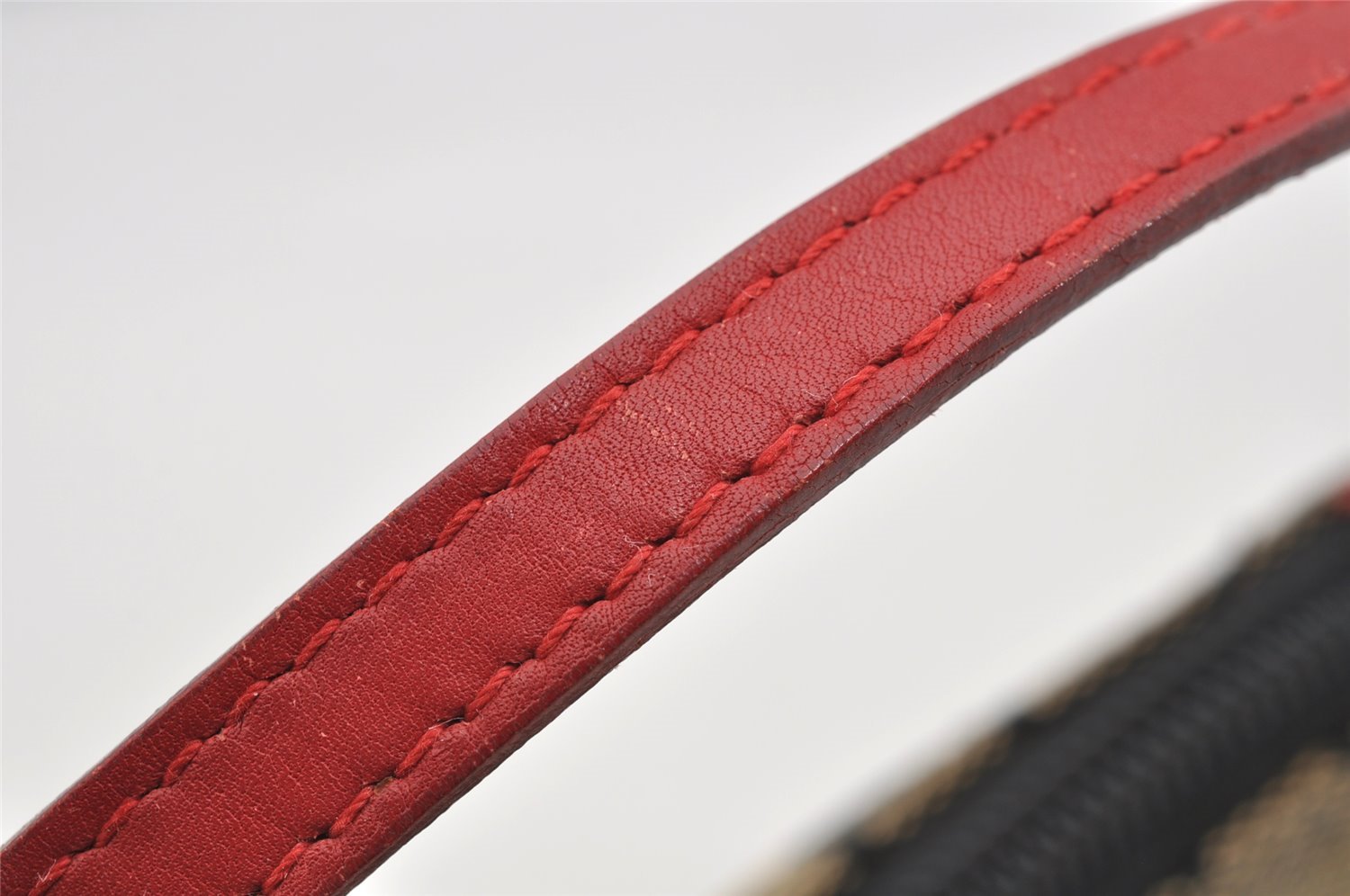 Authentic GUCCI Hand Bag Pouch Purse GG Canvas Leather 0391103 Black 3571I