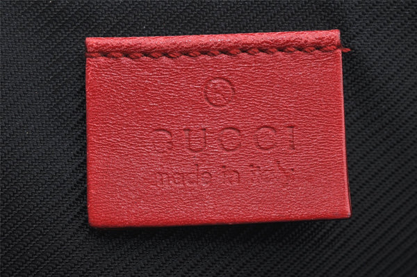 Authentic GUCCI Hand Bag Pouch Purse GG Canvas Leather 0391103 Black 3571I