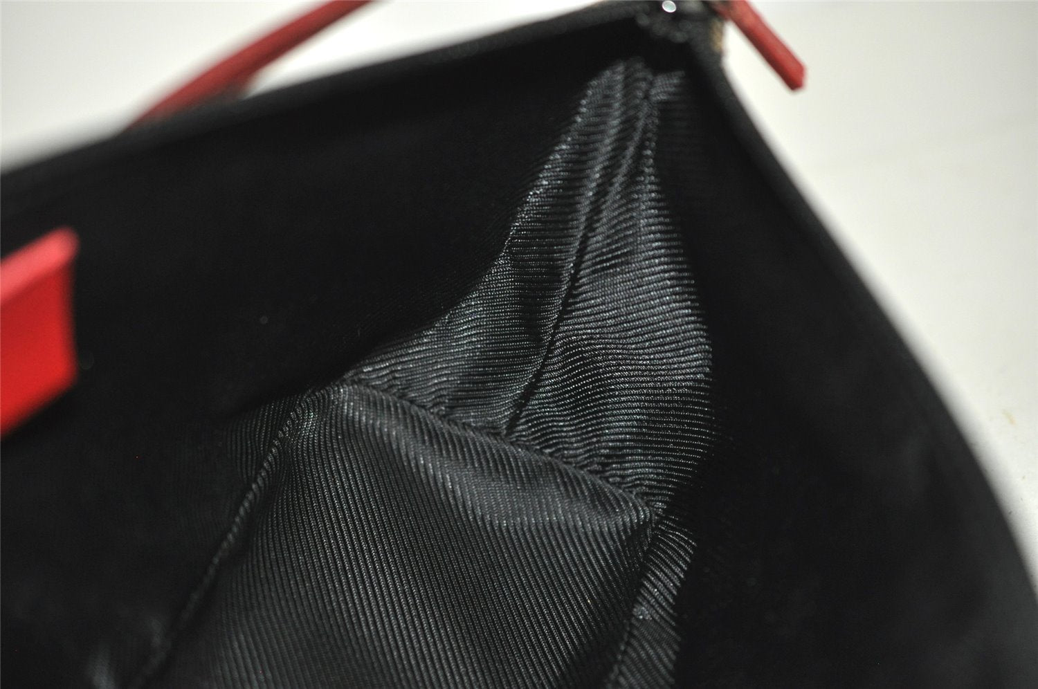 Authentic GUCCI Hand Bag Pouch Purse GG Canvas Leather 0391103 Black 3571I