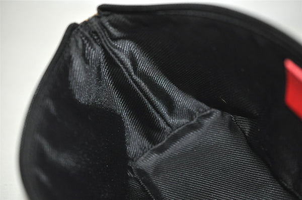 Authentic GUCCI Hand Bag Pouch Purse GG Canvas Leather 0391103 Black 3571I