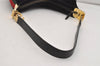 Authentic GUCCI Web Sherry Line Shoulder Hand Bag Suede Leather Black 3571J