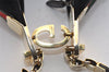 Authentic GUCCI Web Sherry Line Shoulder Hand Bag Suede Leather Black 3571J