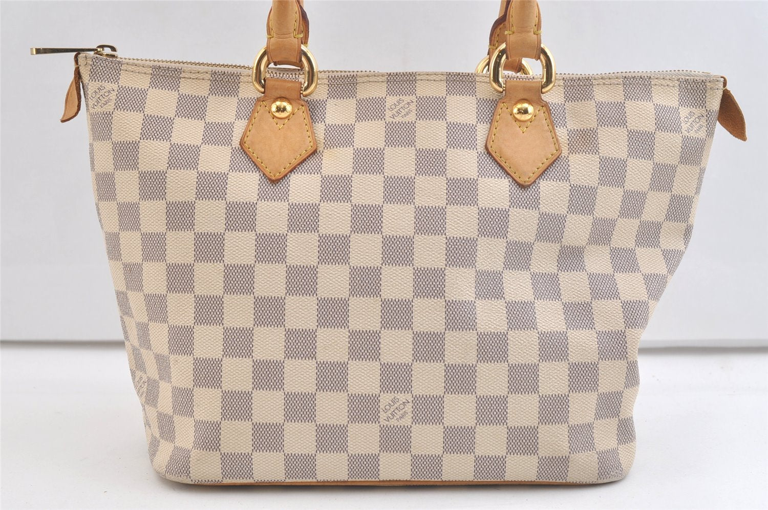 Authentic Louis Vuitton Damier Azur Saleya PM Shoulder Tote Bag N51186 LV 3571K
